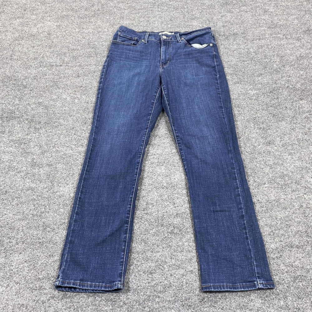 Levis Jeans Womens 10 30x30 Blue Dark Wash Classic Straight Denim Mid‎ Rise